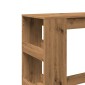 vidaXL Τραπέζι Μπαρ με Ράγες Δρυς 90x40x103,5 εκ. Επεξεργ. Ξύλο