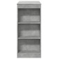 vidaXL Τραπέζι Μπαρ με Ράφια Γκρι Σκυρ. 95x47x103,5 εκ Επεξεργ. Ξύλο
