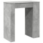 vidaXL Τραπέζι Μπαρ με Ράφια Γκρι Σκυρ. 95x47x103,5 εκ Επεξεργ. Ξύλο