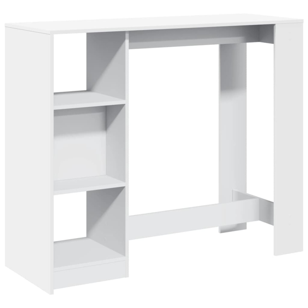 vidaXL Τραπέζι Κονσόλα με Ράφι Λευκό 124x46x103,5 εκ. Επεξεργ. Ξύλο