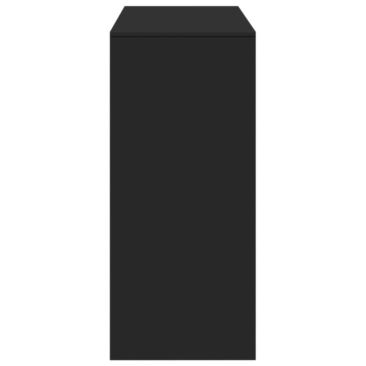 vidaXL Τραπέζι Κονσόλα με Ράφι Μαύρο 124x46x103,5 εκ. Επεξεργ. Ξύλο