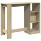 vidaXL Τραπέζι Κονσόλα με Ράφι Sonoma Δρυς 124x46x103,5 εκ Επεξ. Ξύλο
