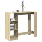 vidaXL Τραπέζι Κονσόλα με Ράφι Sonoma Δρυς 124x46x103,5 εκ Επεξ. Ξύλο