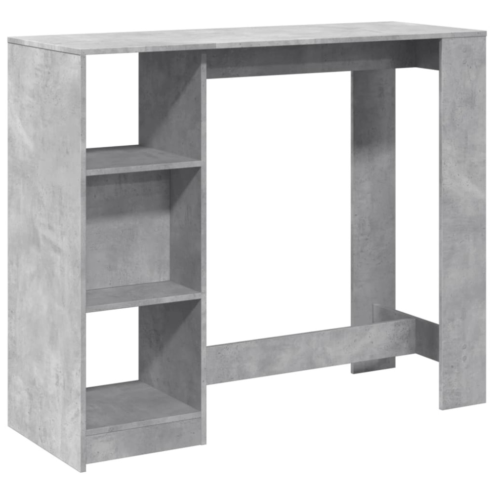 vidaXL Τραπέζι Κονσόλα με Ράφι Γκρι Σκυρ 124x46x103,5εκ. Επεξεργ. Ξύλο