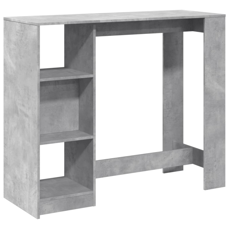vidaXL Τραπέζι Κονσόλα με Ράφι Γκρι Σκυρ 124x46x103,5εκ. Επεξεργ. Ξύλο