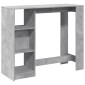 vidaXL Τραπέζι Κονσόλα με Ράφι Γκρι Σκυρ 124x46x103,5εκ. Επεξεργ. Ξύλο