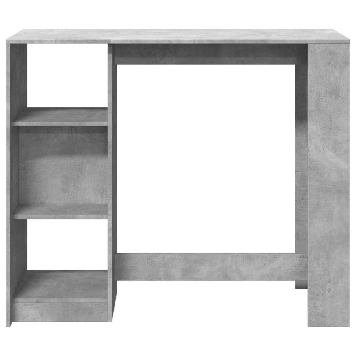 vidaXL Τραπέζι Κονσόλα με Ράφι Γκρι Σκυρ 124x46x103,5εκ. Επεξεργ. Ξύλο