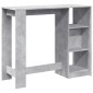 vidaXL Τραπέζι Κονσόλα με Ράφι Γκρι Σκυρ 124x46x103,5εκ. Επεξεργ. Ξύλο