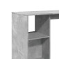 vidaXL Τραπέζι Κονσόλα με Ράφι Γκρι Σκυρ 124x46x103,5εκ. Επεξεργ. Ξύλο