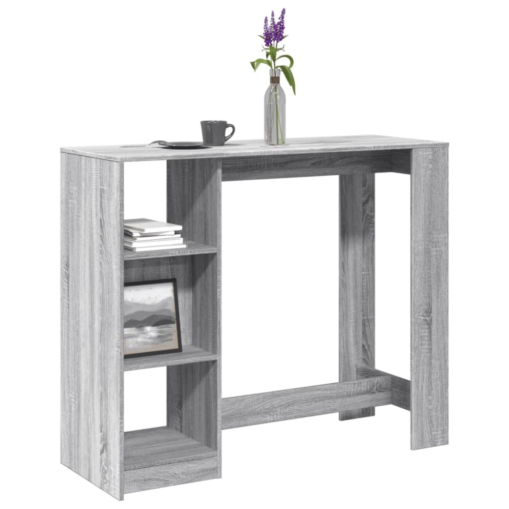 vidaXL Τραπέζι Κονσόλα Γκρι Sonoma 124x46x103,5 εκ. από Επεξεργ. Ξύλο