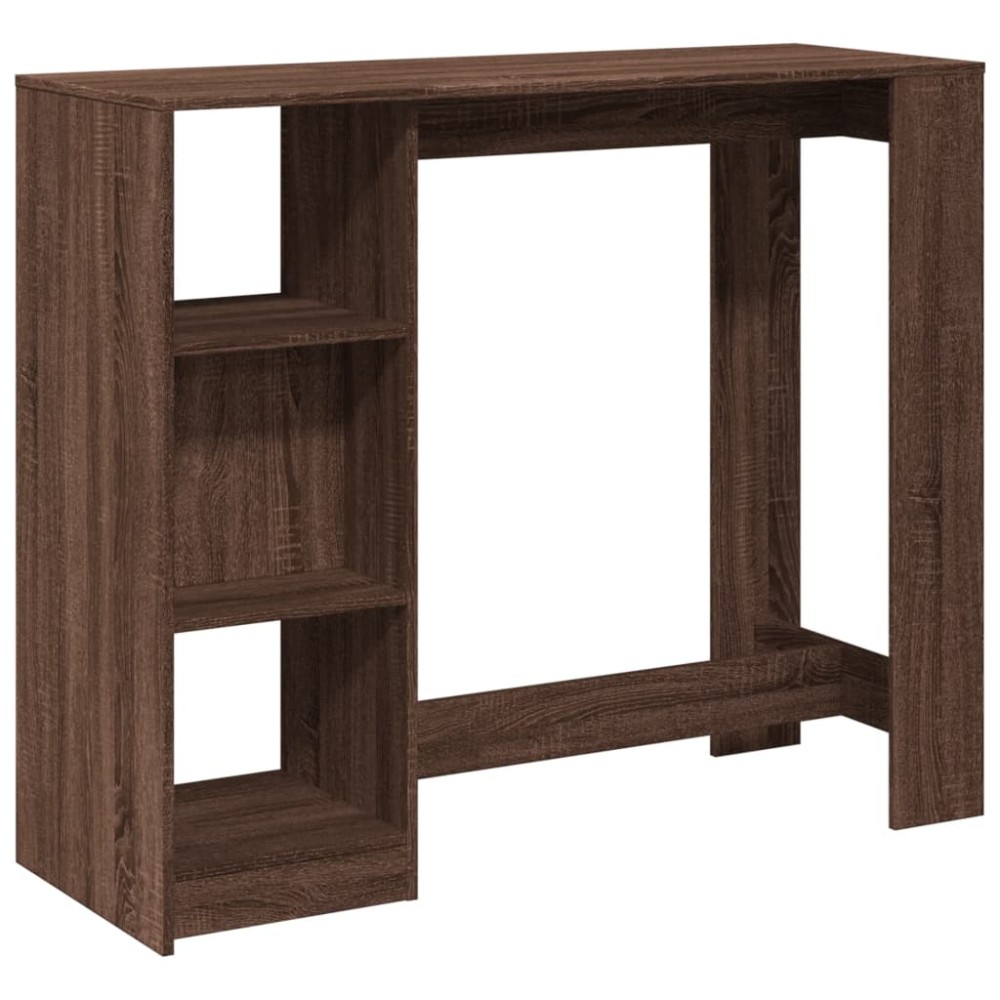 vidaXL Τραπέζι Κονσόλα με Ράφι Καφέ Δρυς 124x46x103,5εκ. Επεξεργ. Ξύλο