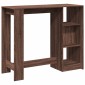 vidaXL Τραπέζι Κονσόλα με Ράφι Καφέ Δρυς 124x46x103,5εκ. Επεξεργ. Ξύλο
