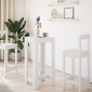 vidaXL Τραπέζι Μπαρ Λευκό 51x50x103,5 εκ. Επεξ. Ξύλο