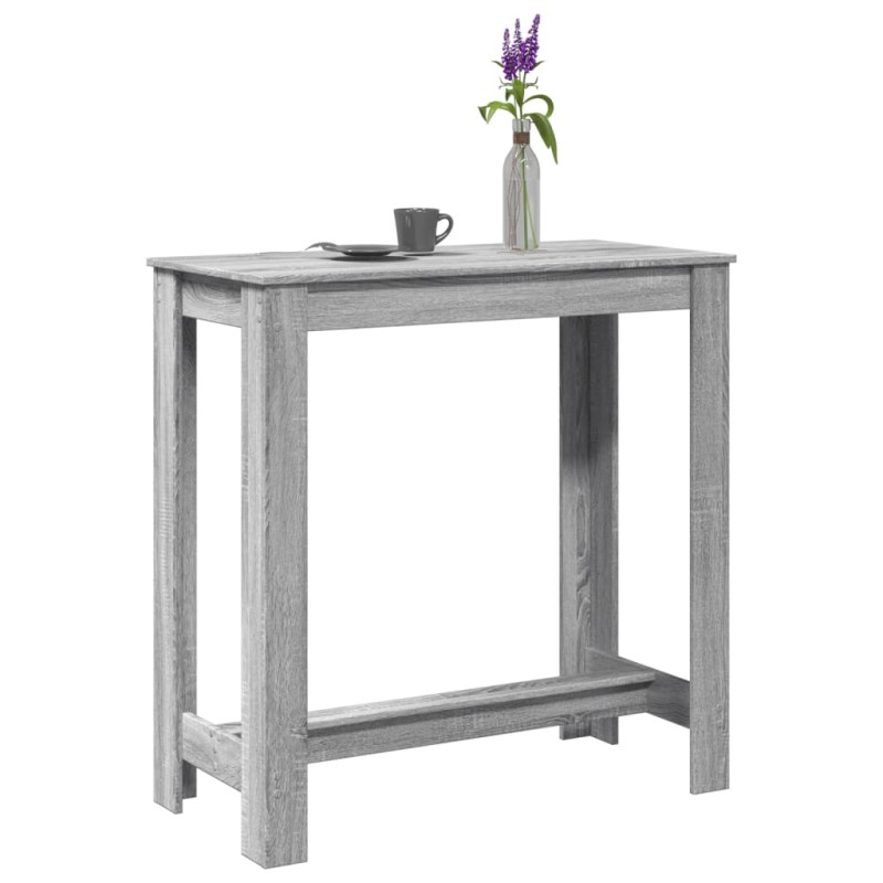 vidaXL Τραπέζι Μπαρ Γκρι Sonoma 102x50x103,5εκ. Επεξεργ. Ξύλο