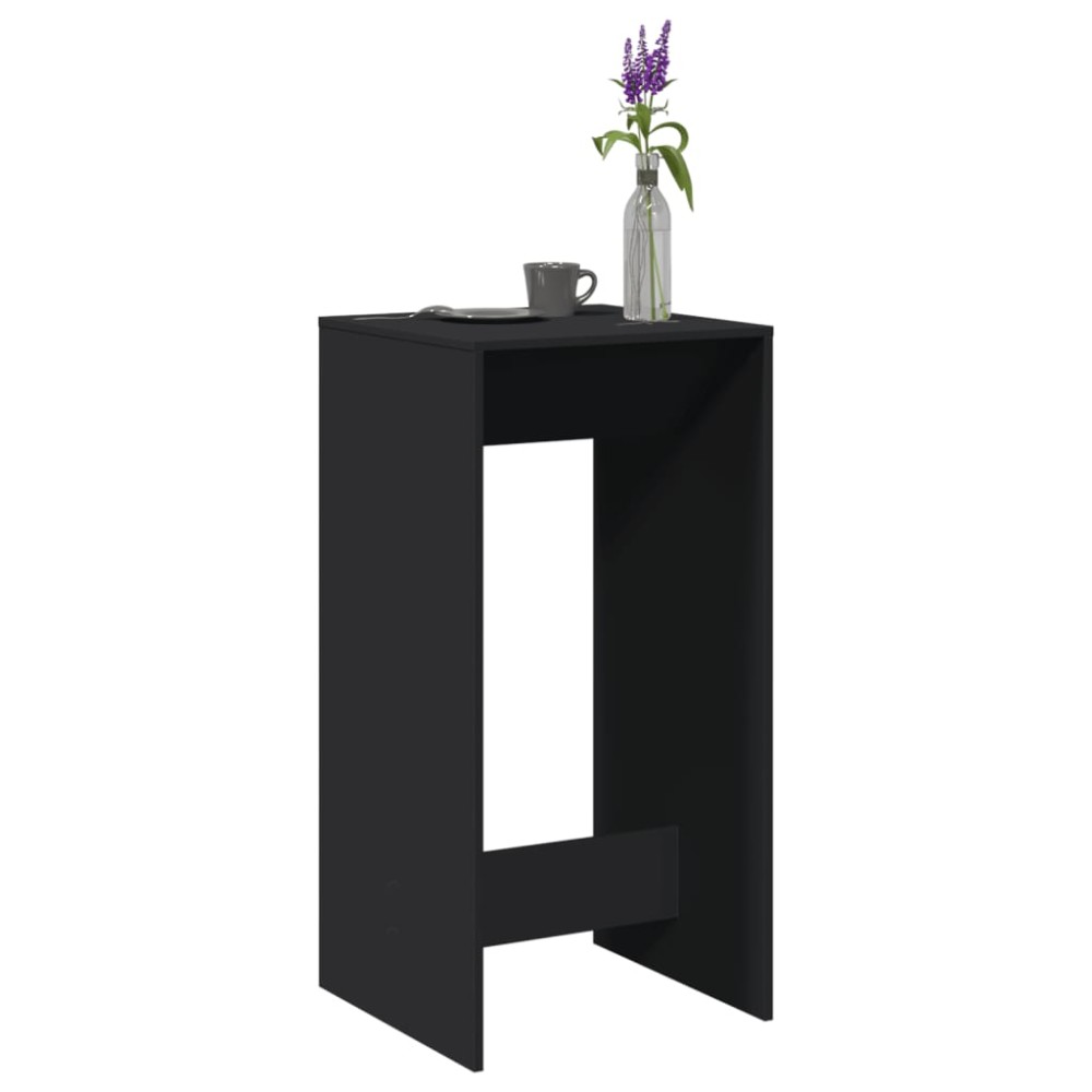 vidaXL Τραπέζι Μπαρ Μαύρο 51x50x103,5 εκ. Επεξ. Ξύλο