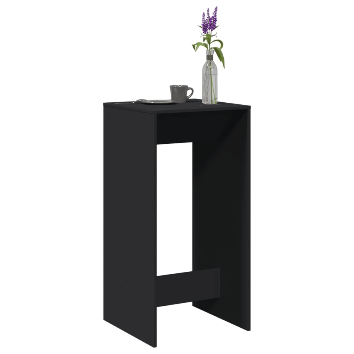 vidaXL Τραπέζι Μπαρ Μαύρο 51x50x103,5 εκ. Επεξ. Ξύλο