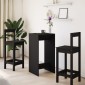 vidaXL Τραπέζι Μπαρ Μαύρο 51x50x103,5 εκ. Επεξ. Ξύλο