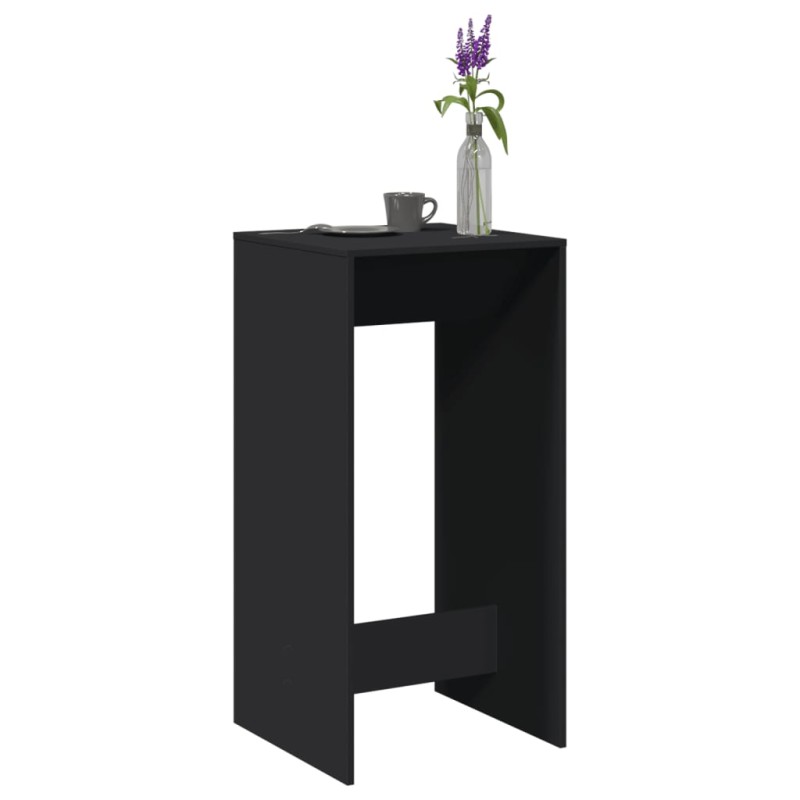 vidaXL Τραπέζι Μπαρ Μαύρο 51x50x103,5 εκ. Επεξ. Ξύλο