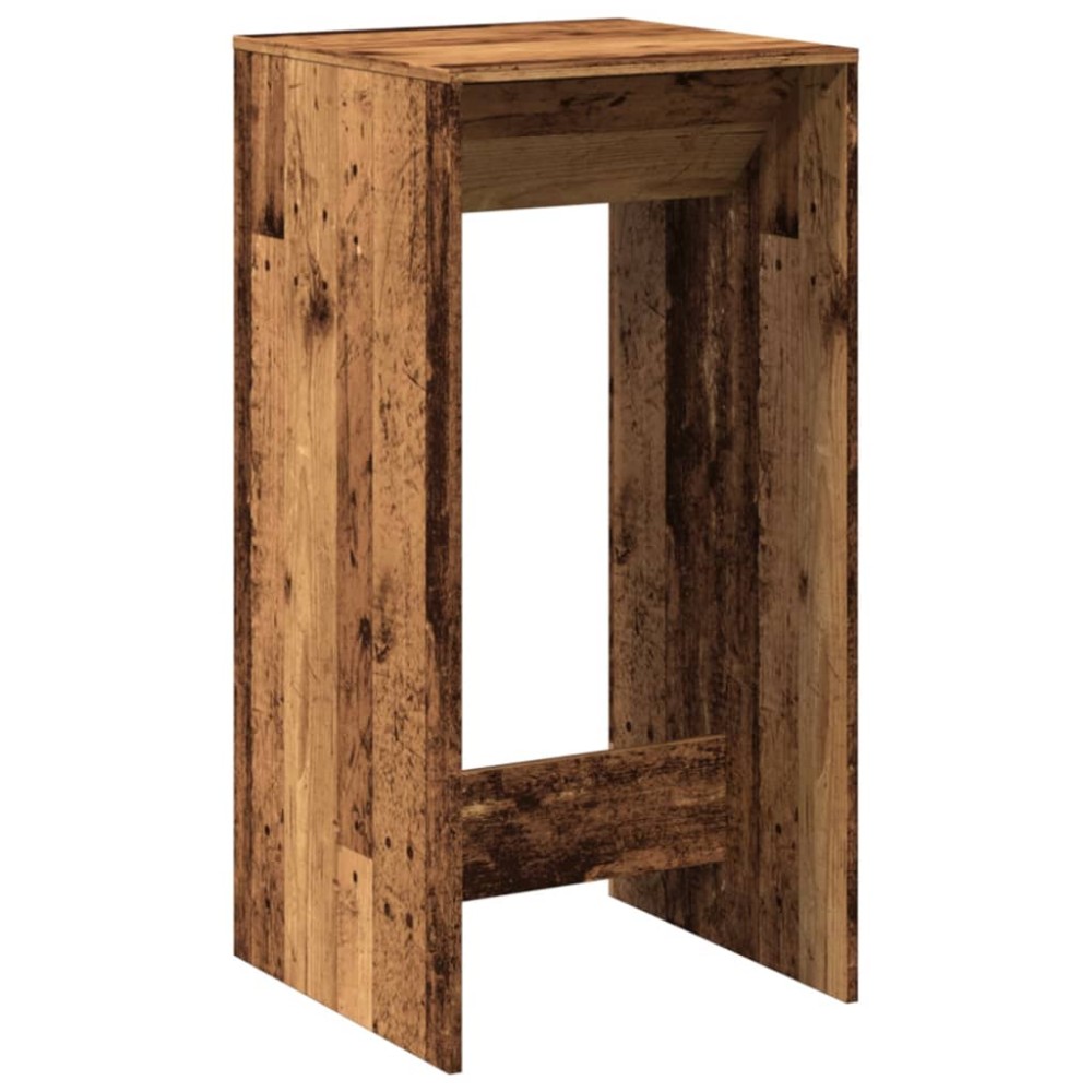 vidaXL Τραπέζι Μπαρ Όψη Παλαιού Ξύλου 51x50x103,5 εκ. Επεξ. Ξύλο