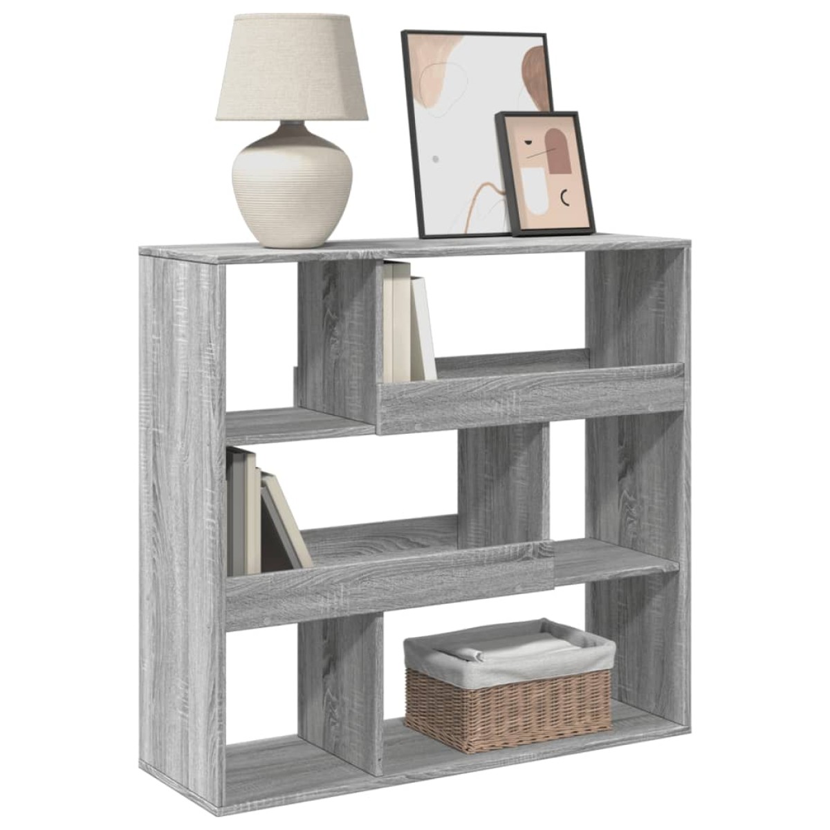vidaXL Βιβλιοθήκη/Διαχωριστικό Χώρου Γκρι Sonoma 100x33x94,5 εκ.