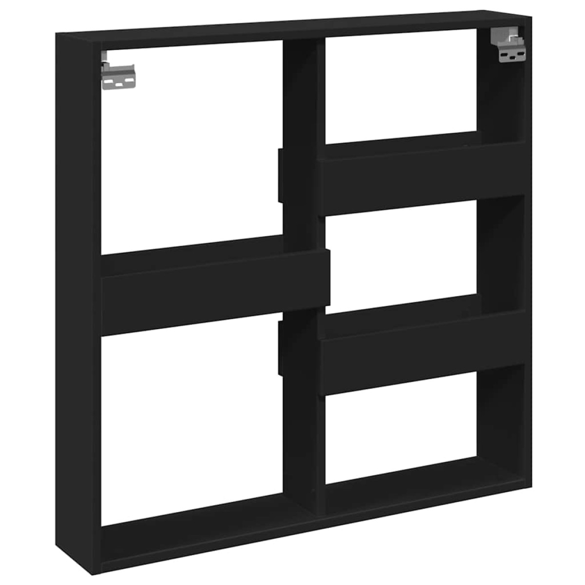 vidaXL Ντουλάπι Τοίχου Μαύρο 80x15x80 εκ. από Επεξεργασμένο Ξύλο