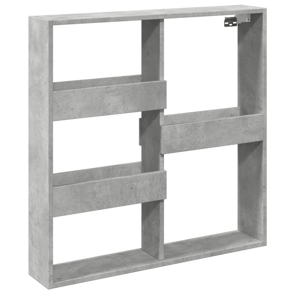 vidaXL Ντουλάπι Τοίχου Γκρι Σκυρ. 80x15x80 εκ. Επεξεργασμένο Ξύλο