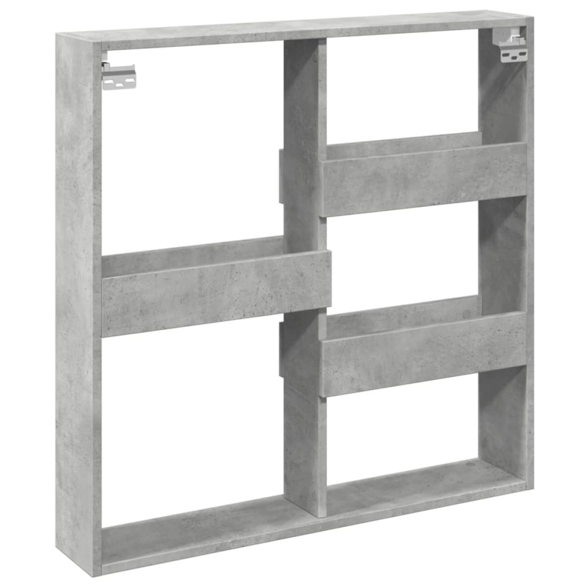 vidaXL Ντουλάπι Τοίχου Γκρι Σκυρ. 80x15x80 εκ. Επεξεργασμένο Ξύλο