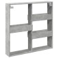 vidaXL Ντουλάπι Τοίχου Γκρι Σκυρ. 80x15x80 εκ. Επεξεργασμένο Ξύλο