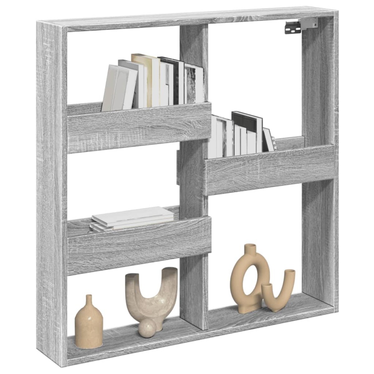 vidaXL Ντουλάπι Τοίχου Γκρι Sonoma 80x15x80 εκ. Επεξεργασμένο Ξύλο