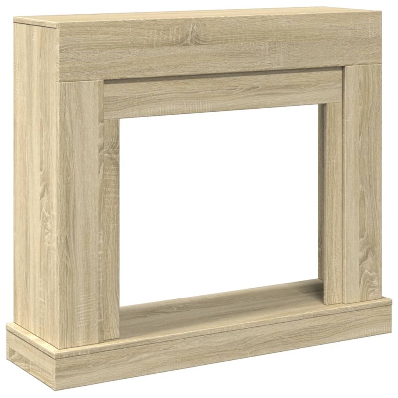 vidaXL Πλαίσιο Τζακιού Sonoma Δρυς 100x30x87,5 εκ. από Επεξ. Ξύλο