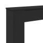 vidaXL Πλαίσιο Τζακιού Μαύρο 100x20x100 εκ. από Επεξ. Ξύλο