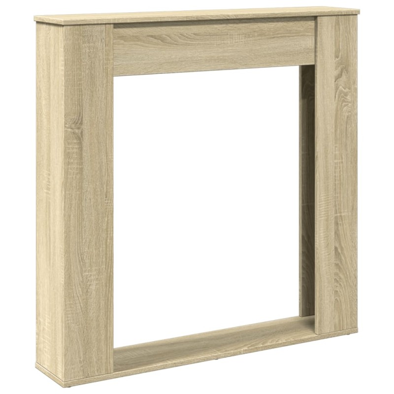 vidaXL Πλαίσιο Τζακιού Sonoma Δρυς 100x20x100 εκ. από Επεξ. Ξύλο