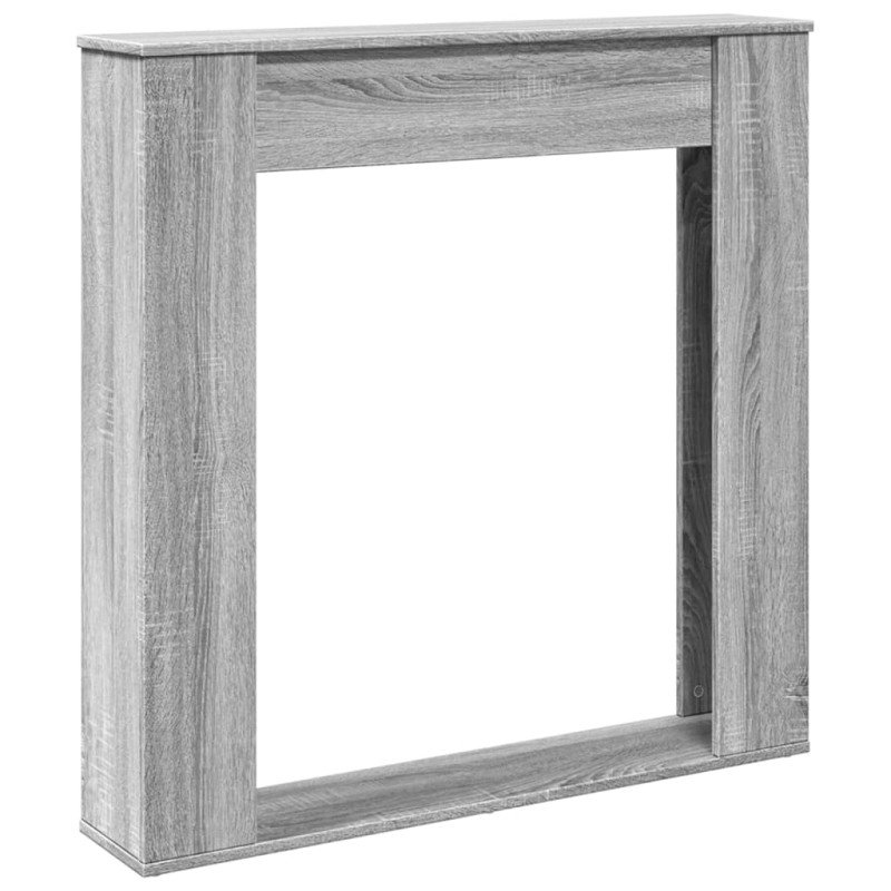 vidaXL Πλαίσιο Τζακιού Γκρι Sonoma 100x20x100 εκ. από Επεξ. Ξύλο