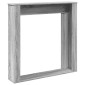 vidaXL Πλαίσιο Τζακιού Γκρι Sonoma 100x20x100 εκ. από Επεξ. Ξύλο