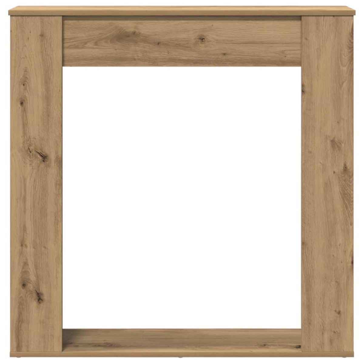 vidaXL Πλαίσιο Τζακιού Αρτισιανή Δρυς 100x20x100 εκ. από Επεξ. Ξύλο