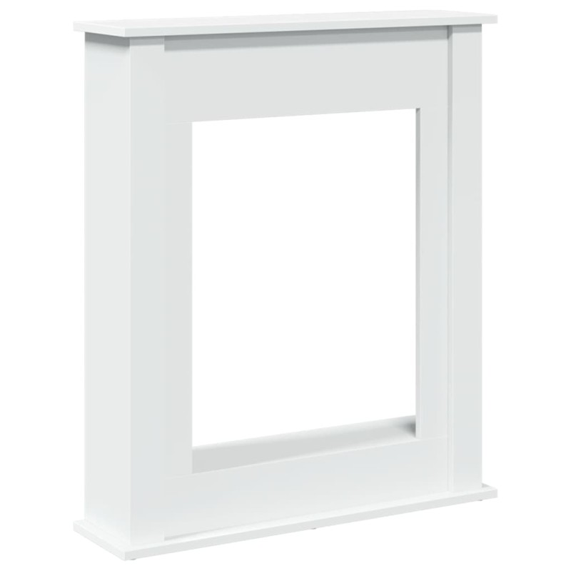 vidaXL Πλαίσιο Τζακιού Λευκό 75x20x87,5 εκ. από Επεξ. Ξύλο