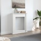 vidaXL Πλαίσιο Τζακιού Λευκό 75x20x87,5 εκ. από Επεξ. Ξύλο