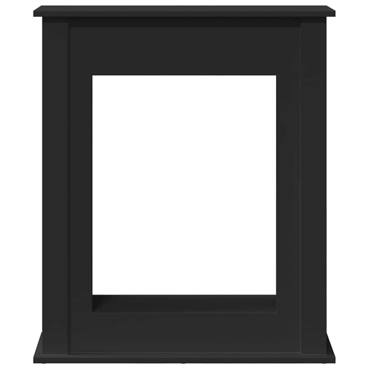 vidaXL Πλαίσιο Τζακιού Μαύρο 75x20x87,5 εκ. από Επεξ. Ξύλο