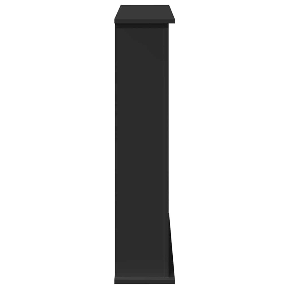 vidaXL Πλαίσιο Τζακιού Μαύρο 75x20x87,5 εκ. από Επεξ. Ξύλο