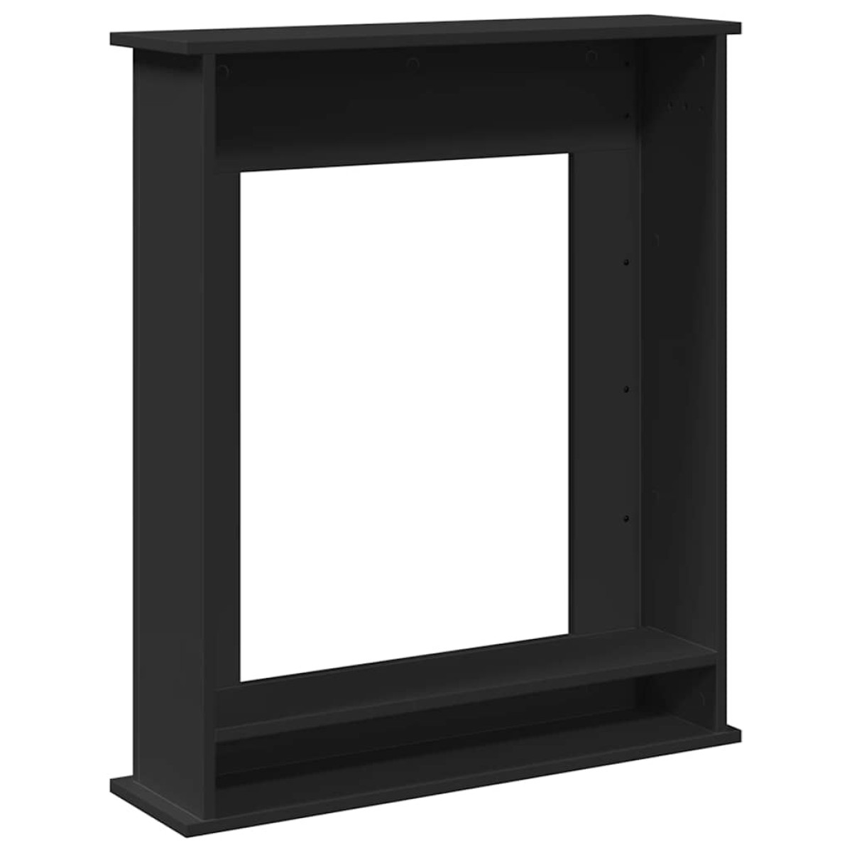 vidaXL Πλαίσιο Τζακιού Μαύρο 75x20x87,5 εκ. από Επεξ. Ξύλο