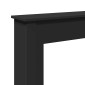 vidaXL Πλαίσιο Τζακιού Μαύρο 75x20x87,5 εκ. από Επεξ. Ξύλο