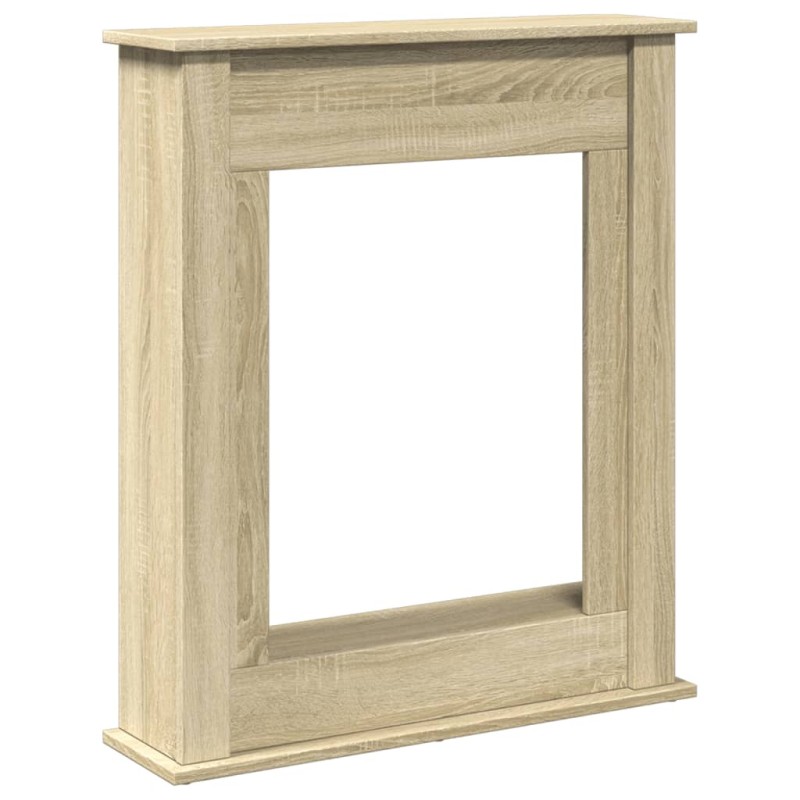vidaXL Πλαίσιο Τζακιού Sonoma Δρυς 75x20x87,5 εκ. από Επεξ. Ξύλο