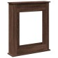 vidaXL Πλαίσιο Τζακιού Καφέ Δρυς 75x20x87,5 εκ. από Επεξ. Ξύλο