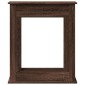 vidaXL Πλαίσιο Τζακιού Καφέ Δρυς 75x20x87,5 εκ. από Επεξ. Ξύλο
