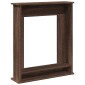 vidaXL Πλαίσιο Τζακιού Καφέ Δρυς 75x20x87,5 εκ. από Επεξ. Ξύλο