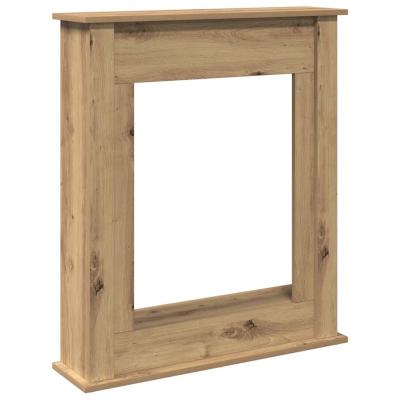 vidaXL Πλαίσιο Τζακιού Αρτισιανή Δρυς 75x20x87,5 εκ. από Επεξ. Ξύλο