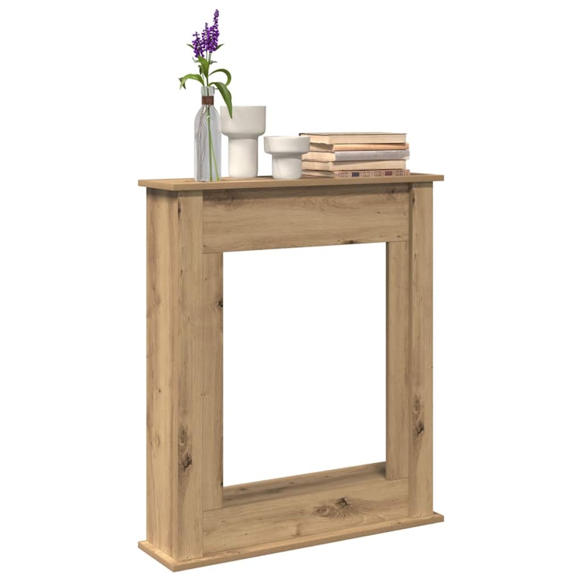 vidaXL Πλαίσιο Τζακιού Αρτισιανή Δρυς 75x20x87,5 εκ. από Επεξ. Ξύλο