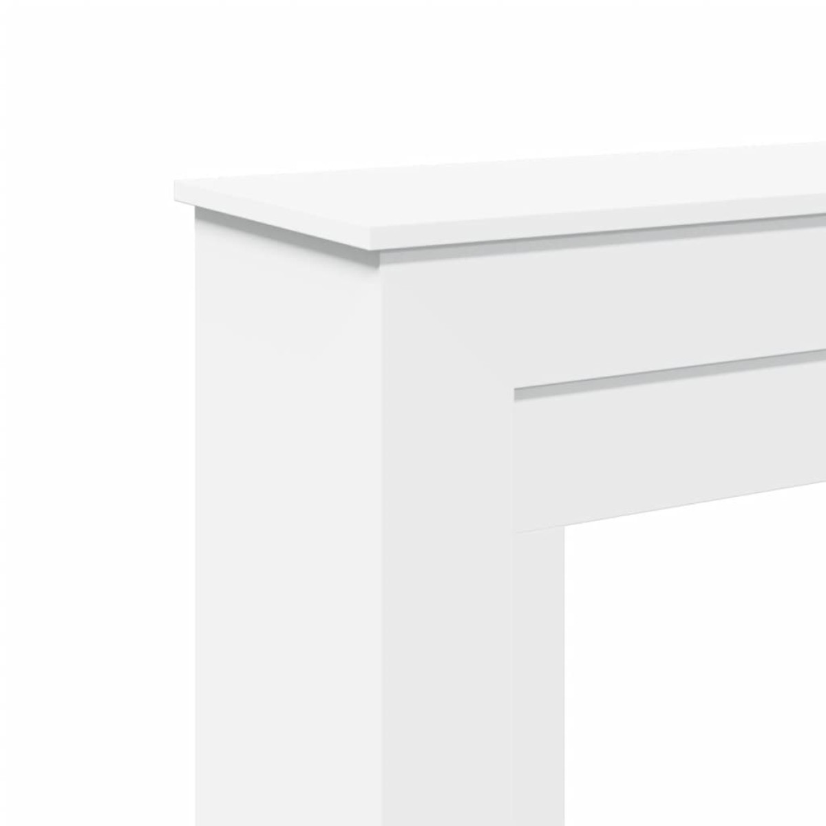 vidaXL Πλαίσιο Τζακιού Λευκό 90x30x90 εκ. από Επεξ. Ξύλο