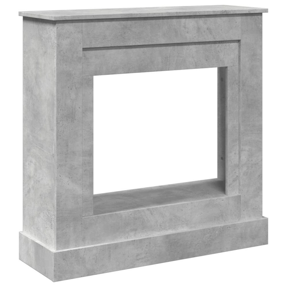 vidaXL Πλαίσιο Τζακιού Γκρι Σκυρ. 90x30x90 εκ. από Επεξ. Ξύλο
