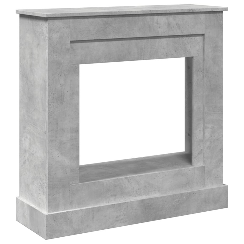 vidaXL Πλαίσιο Τζακιού Γκρι Σκυρ. 90x30x90 εκ. από Επεξ. Ξύλο